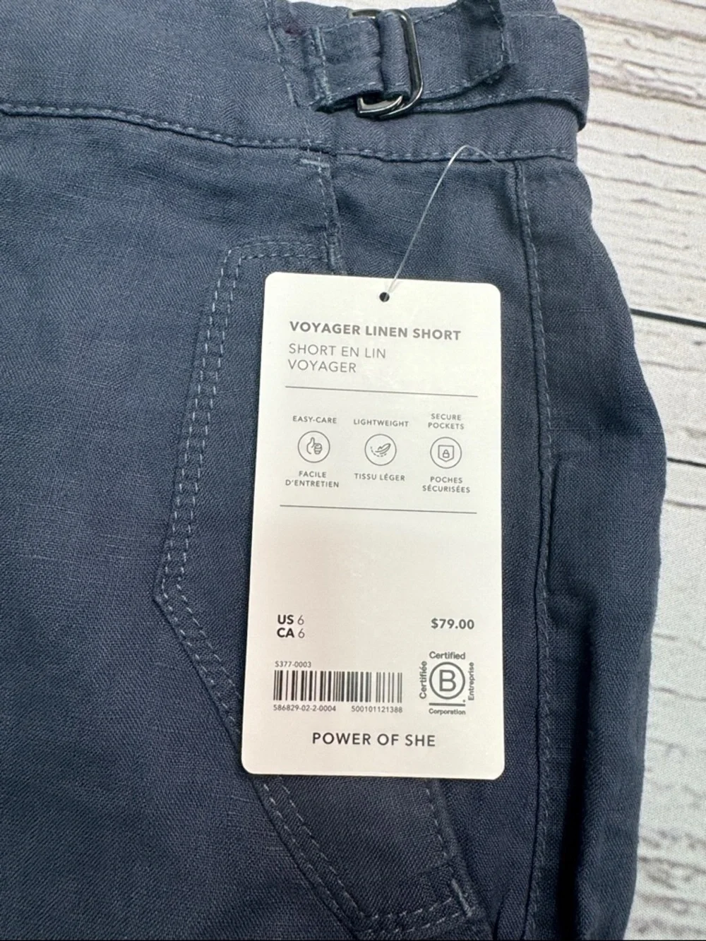 Women’s Athleta Linen Shorts Size 6 - Picture 3 of 7